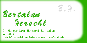 bertalan herschl business card